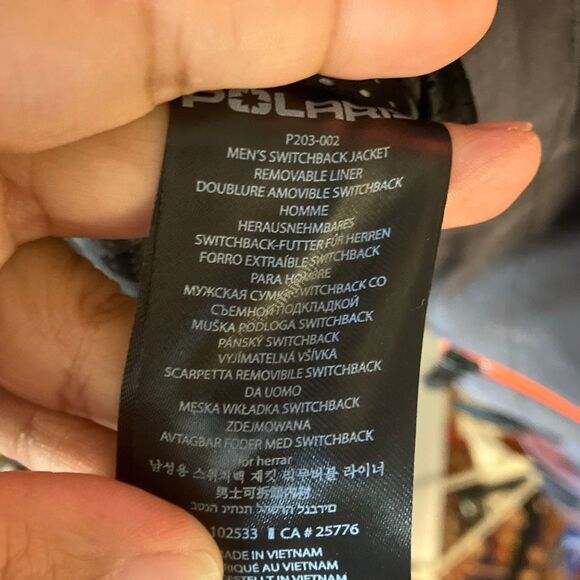 Polaris Men's TECH54 Switchback Snowmobile Jacket in orange and gray XL #757 - Picture 14 of 16